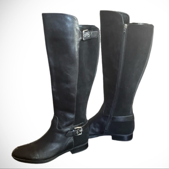 Marc Fisher Damsel Tall Leather Boots - Size 9M - Picture 4 of 14